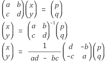 Figure 4 : 방정식을 행렬로 계산하기